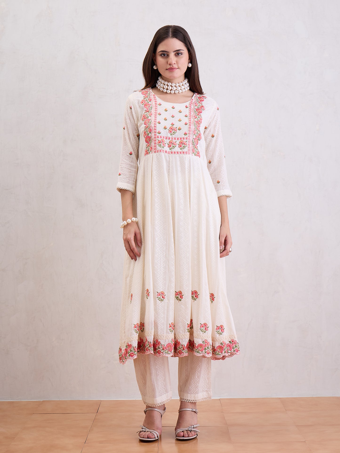 Women Dobby Texture Kurta Set
