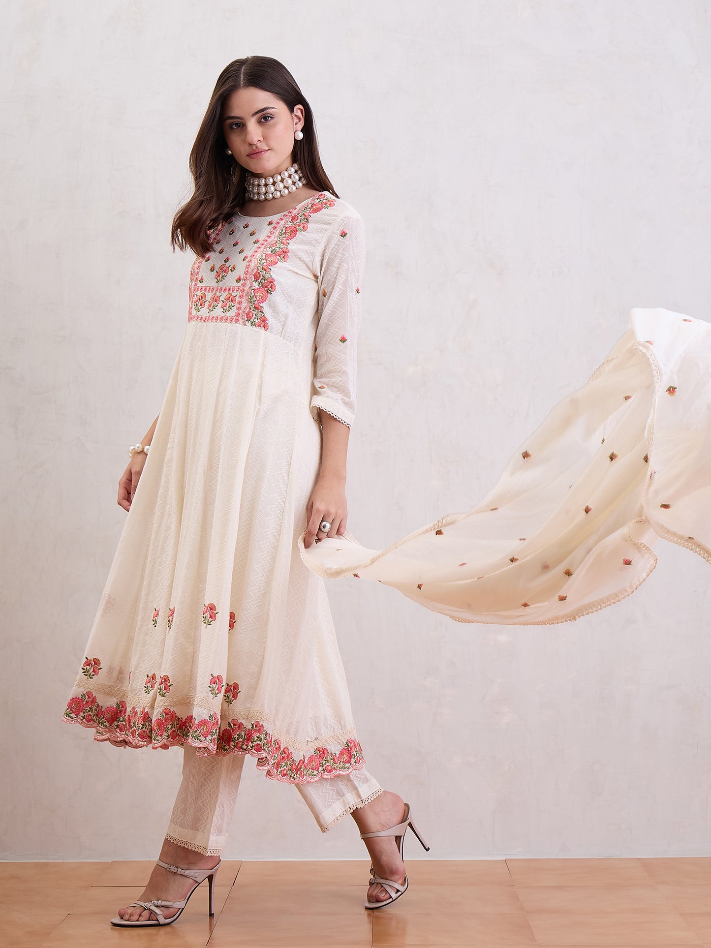 Women Dobby Texture Kurta Set