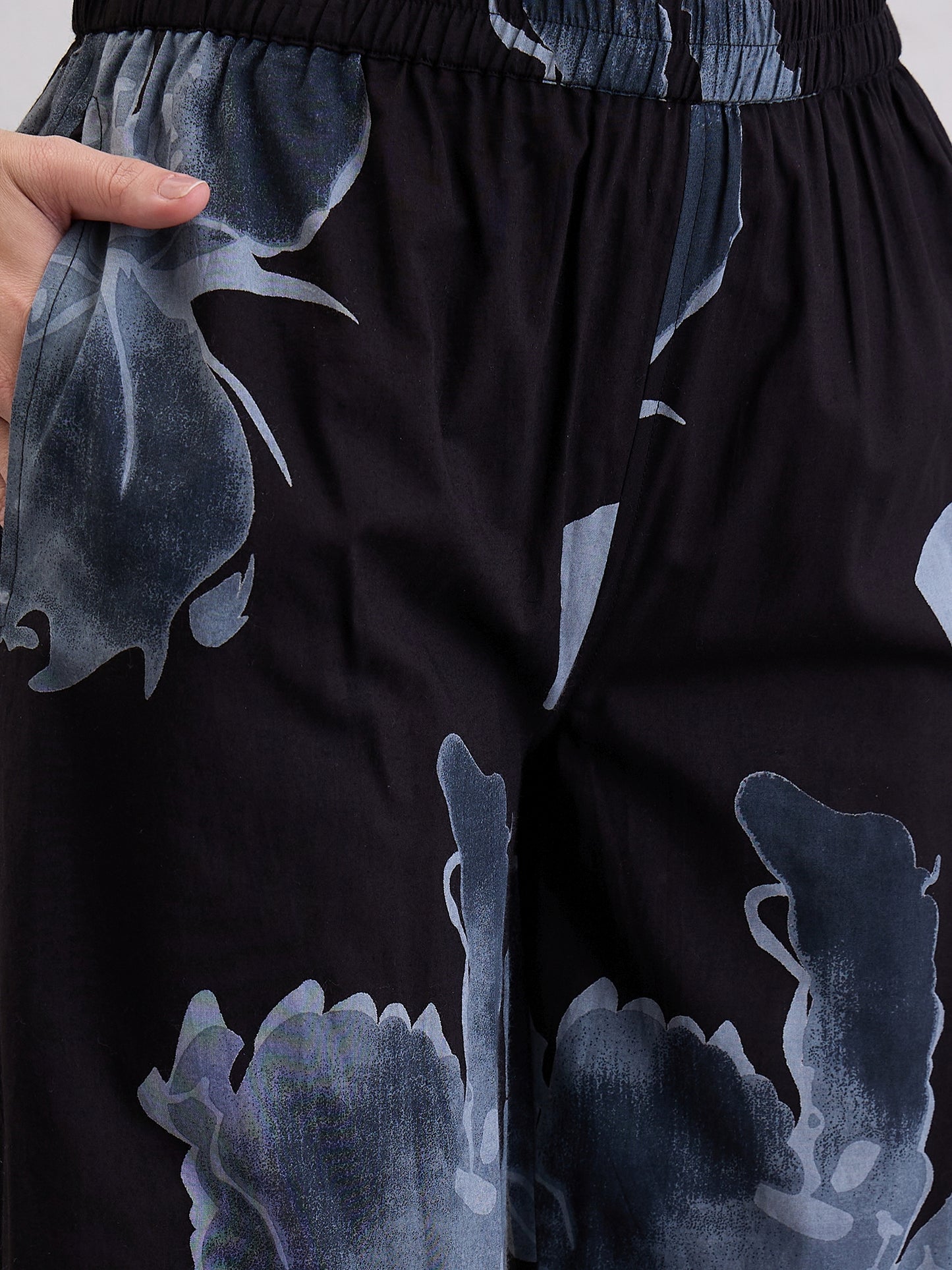 Floral Printed Cotton Tunic With Trousers Co-Ords