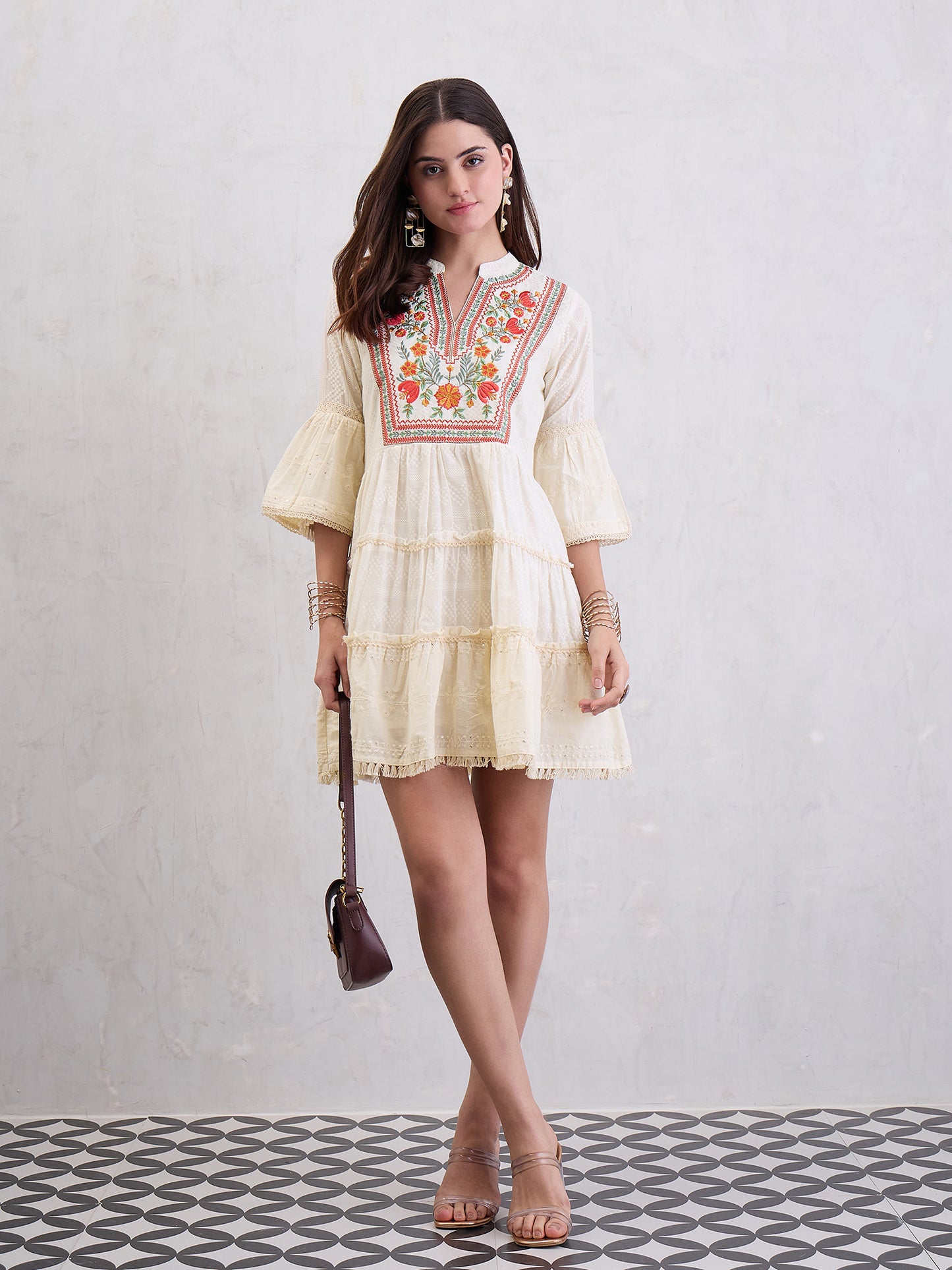Women Cotton Dobby Dress