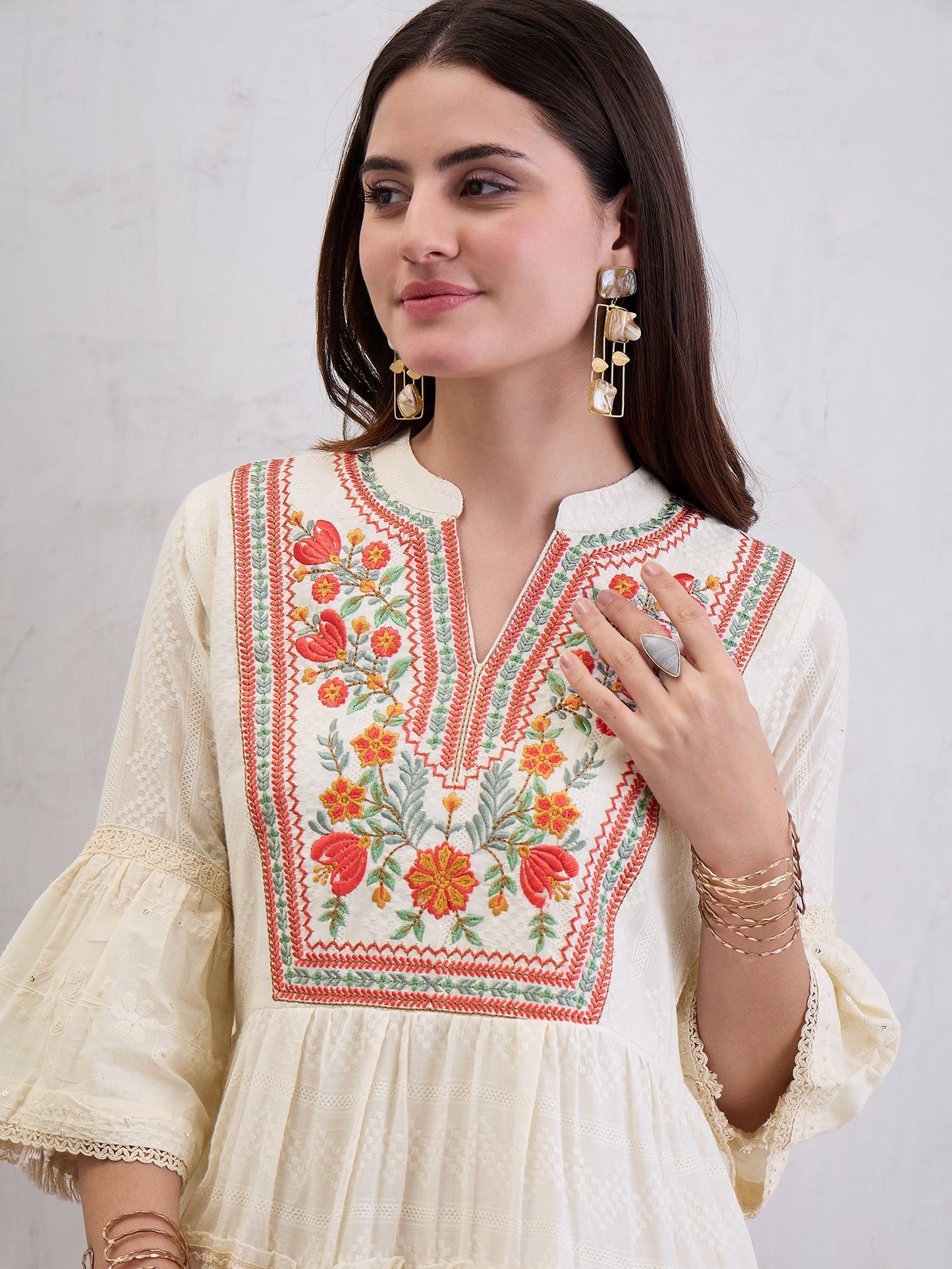 Women Cotton Dobby Dress