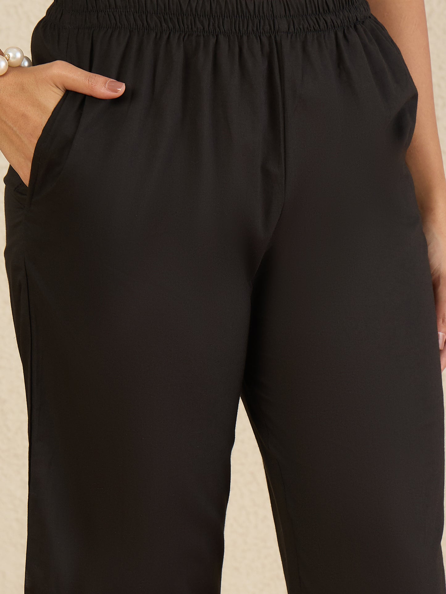 Women Striped Regular Thread Work Pure Cotton Kurta with Trousers & With Dupatta