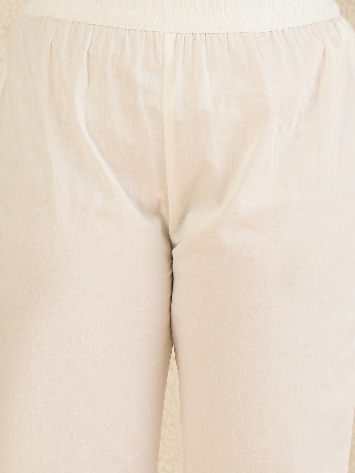 Women Floral Embroidered Panelled Thread Work Kurta with Trousers & With Dupatta