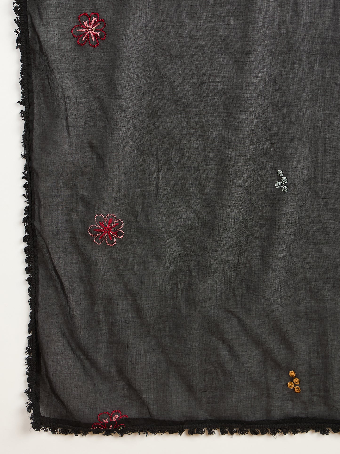 Women Floral Embroidered Regular Thread Work Kurta with Trousers & With Dupatta