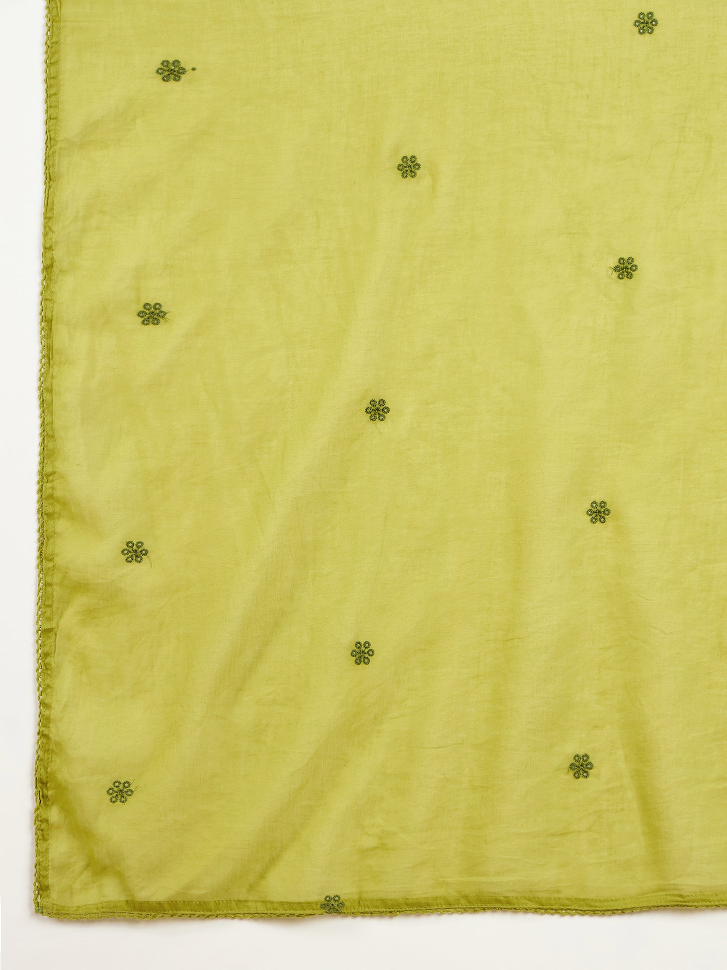 Women Floral Embroidered Regular Thread Work Kurta with Trousers & With Dupatta