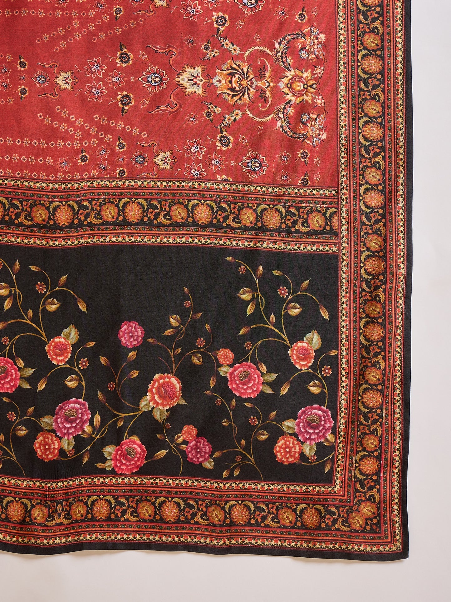 Women Ethnic Motifs Printed Silk Kurta with Trousers & Dupatta