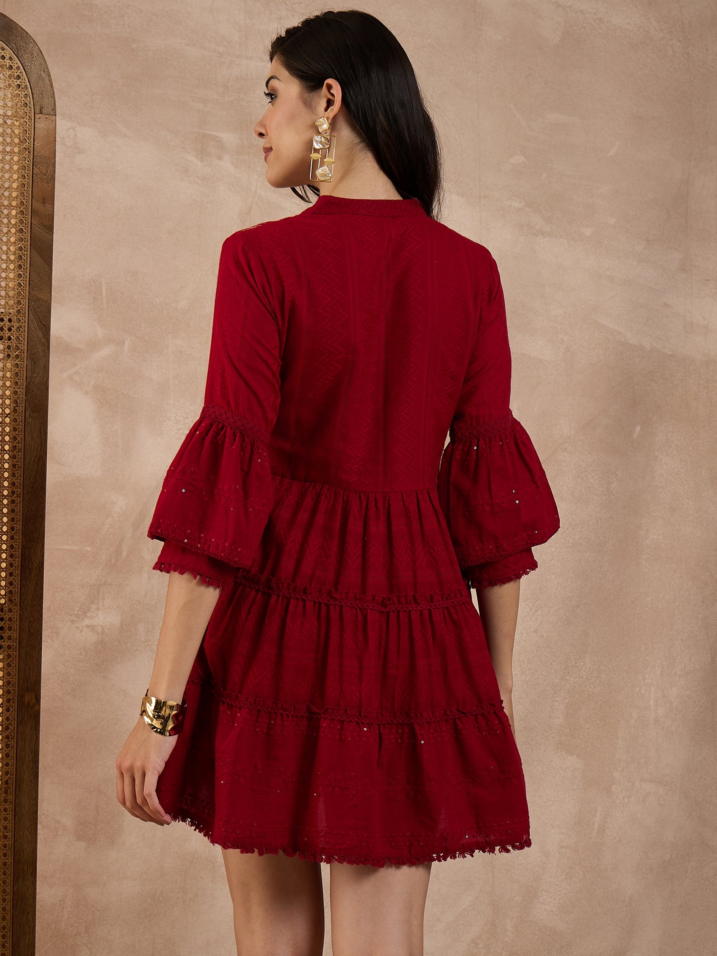 Women Ethnic pure Cotton Dobby Dress
