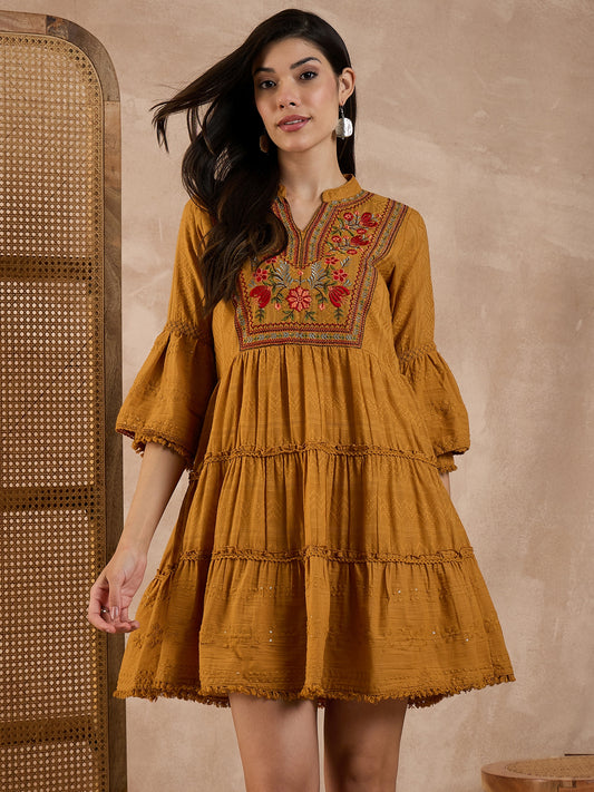 Women Pure Cotton Dobby Dress