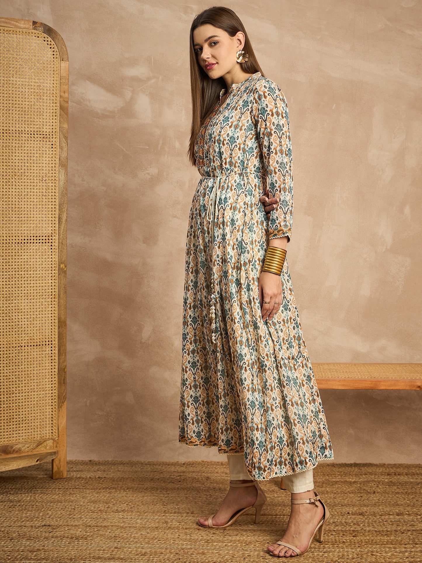 Women Ethnic Motifs Printed A-Line Dress