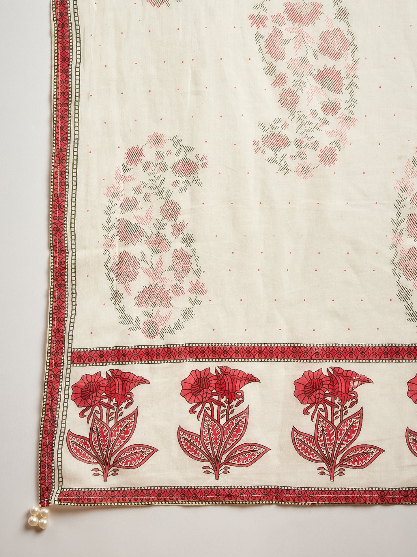 Women Ethnic Motifs Printed Regular Sequinned Kurta with Trousers & With Dupatta