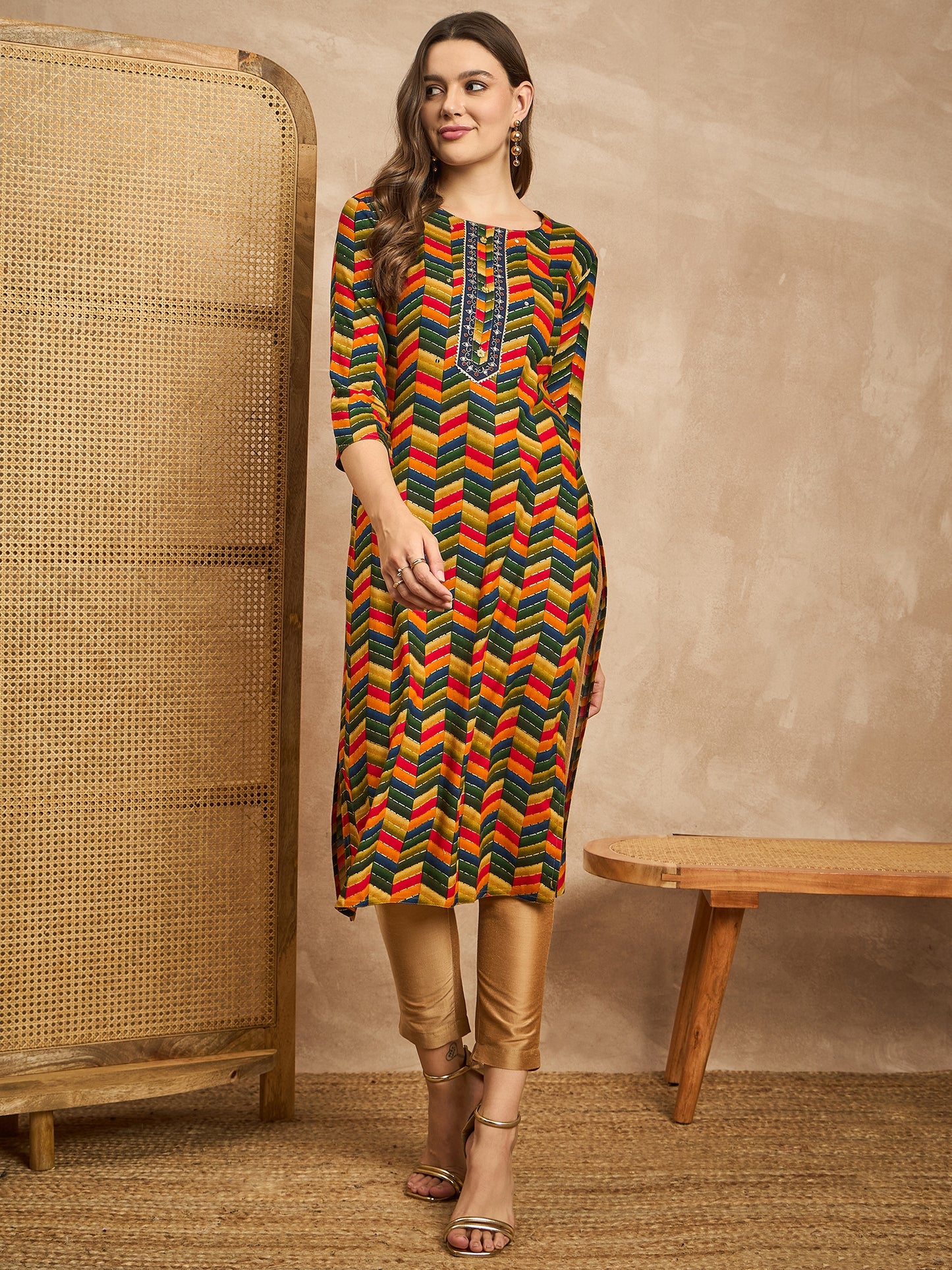 Printed Straight Kurta