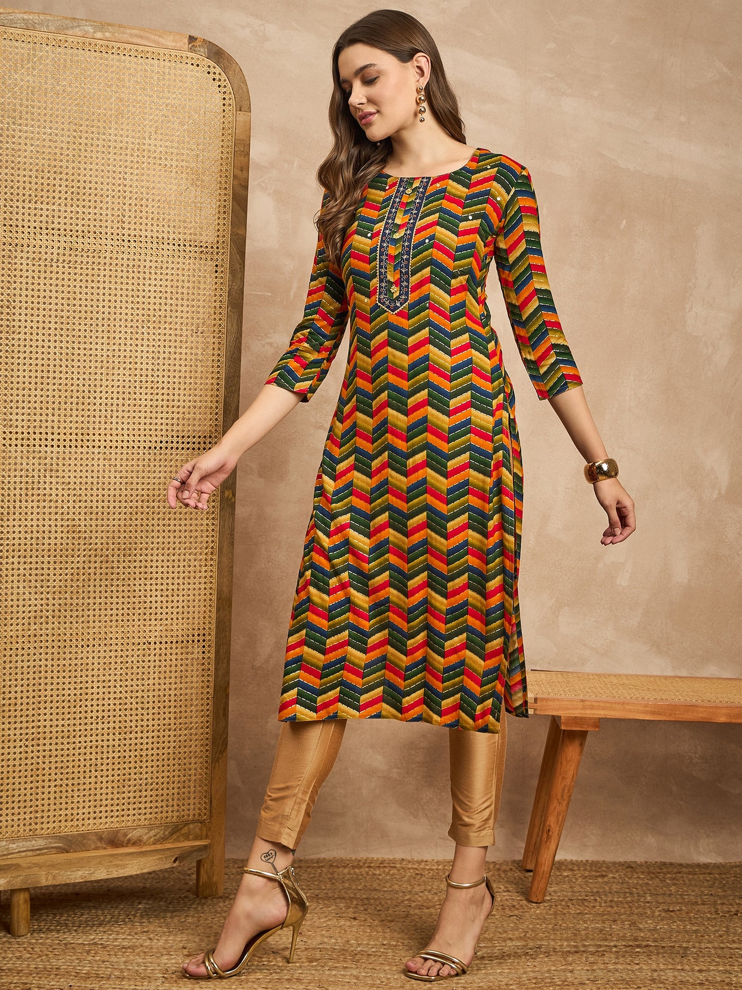 Printed Straight Kurta