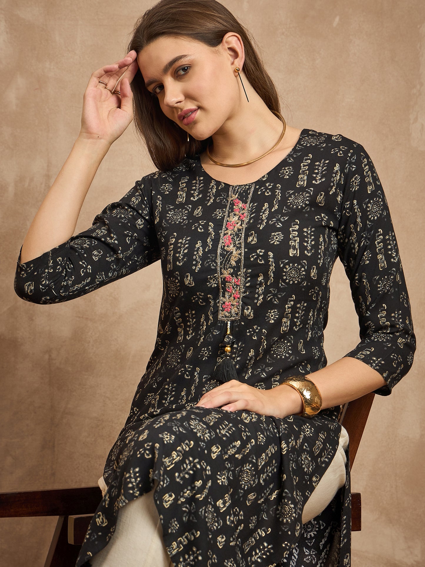 Printed Straight Kurta