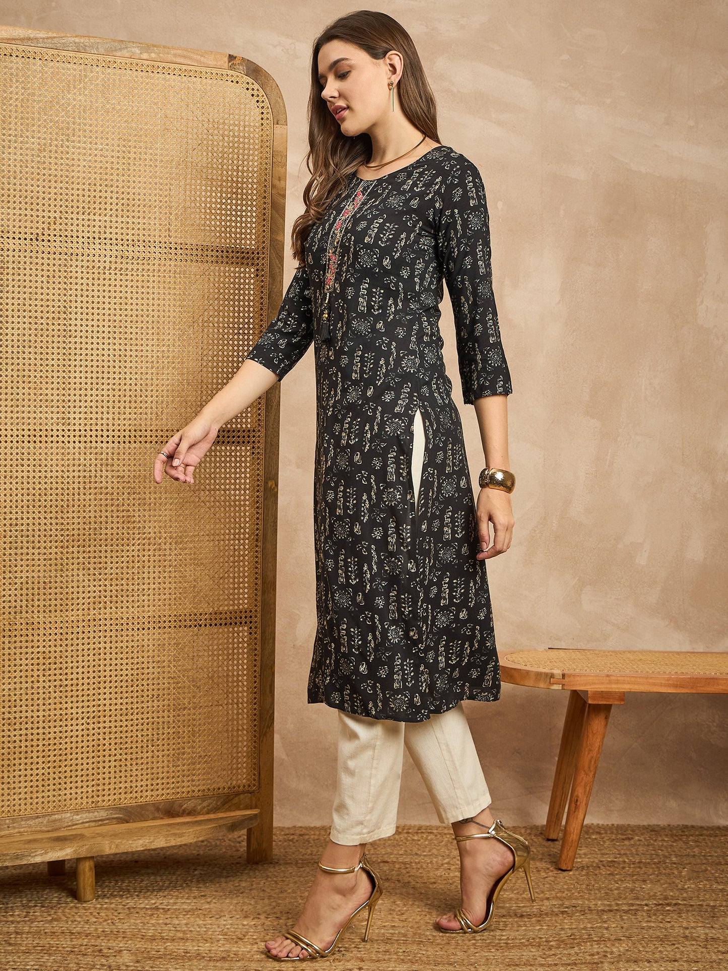 Printed Straight Kurta