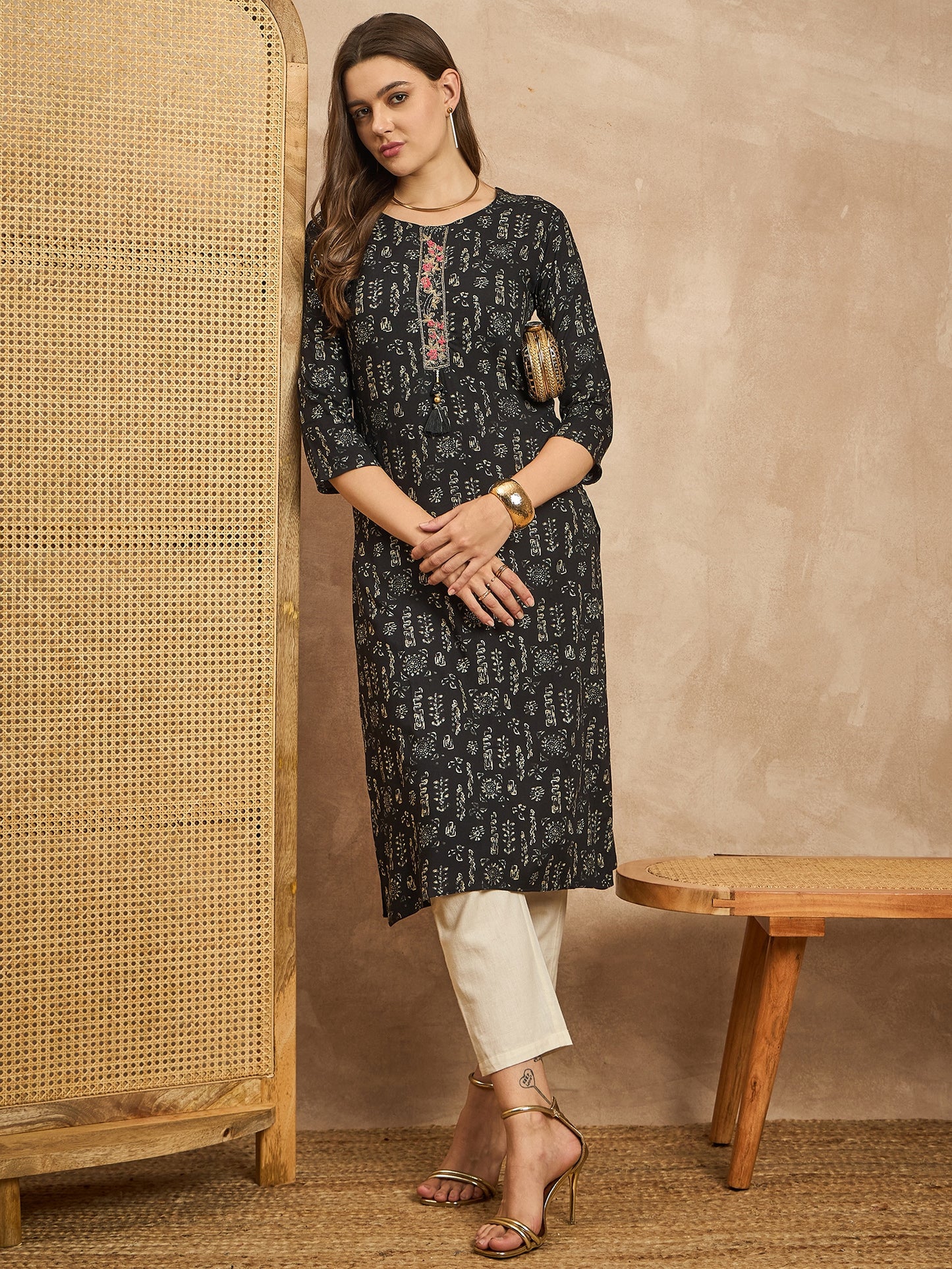 Printed Straight Kurta