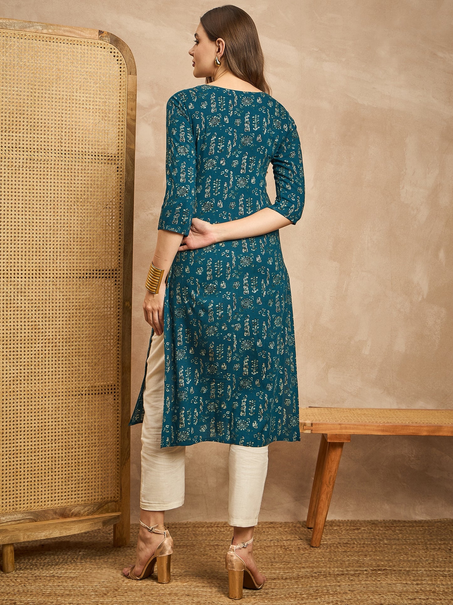 Printed Straight Kurta