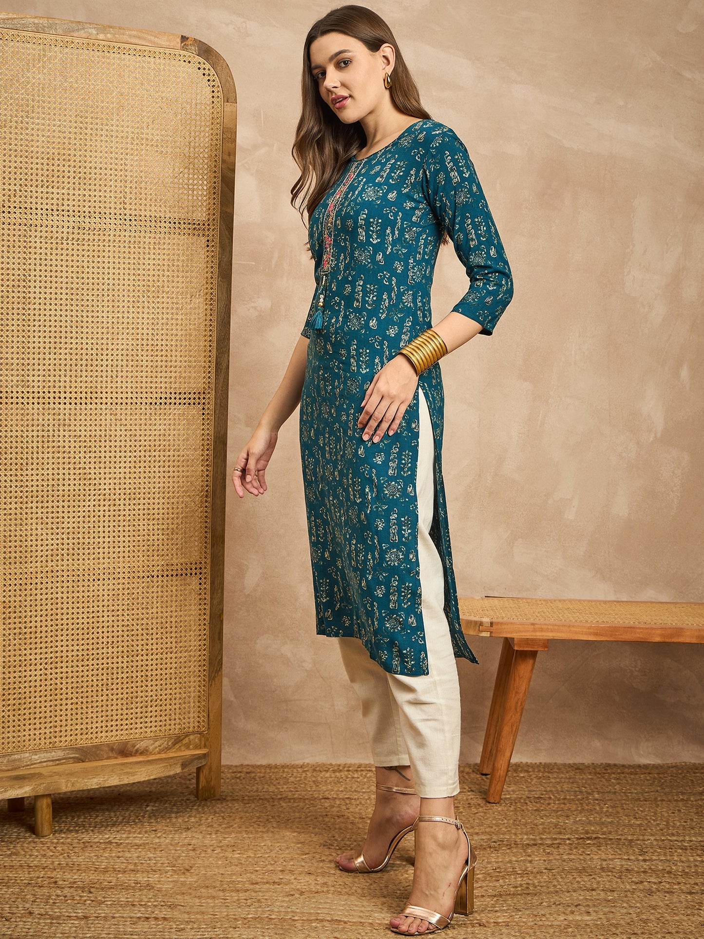 Printed Straight Kurta