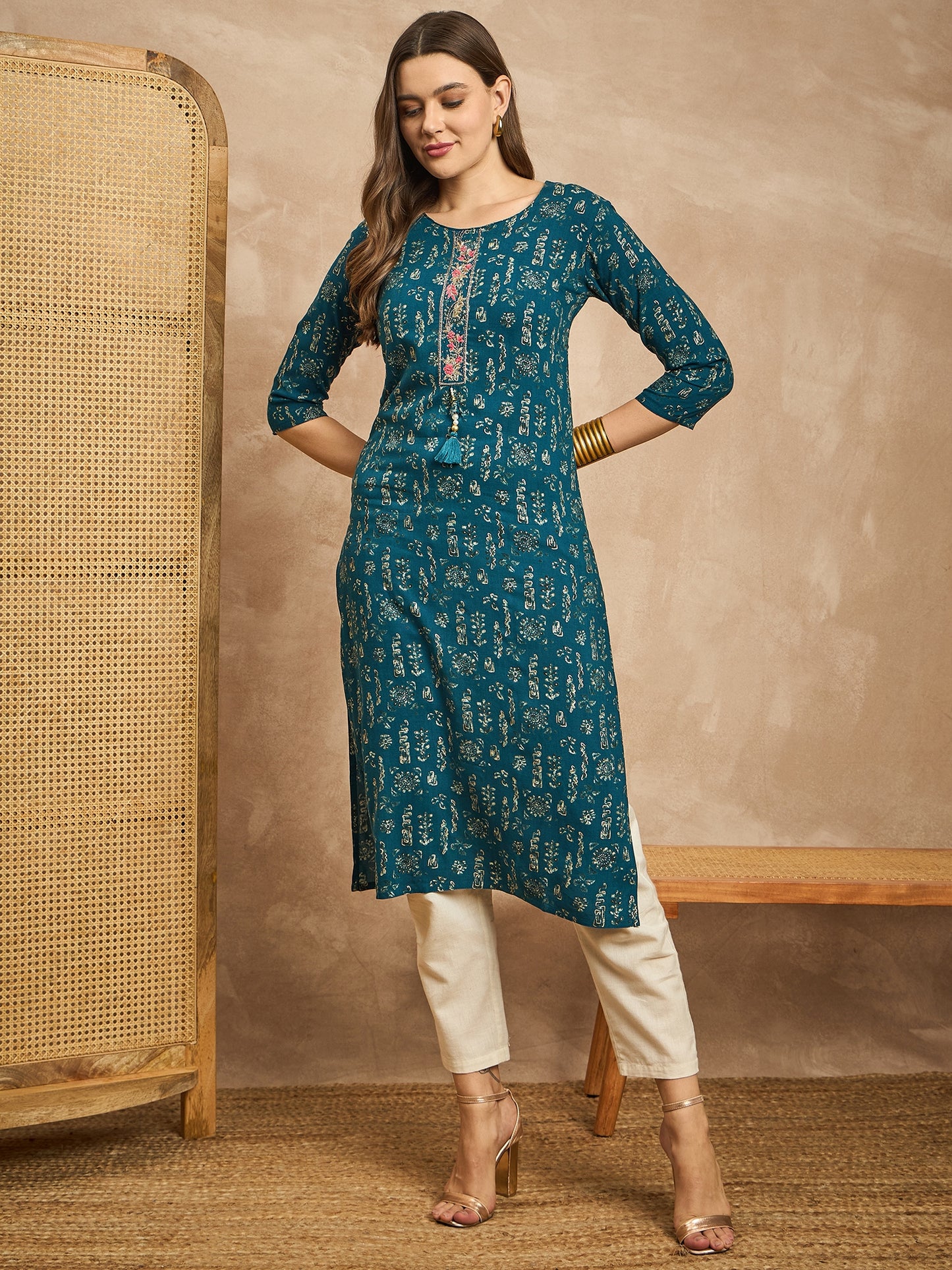 Printed Straight Kurta