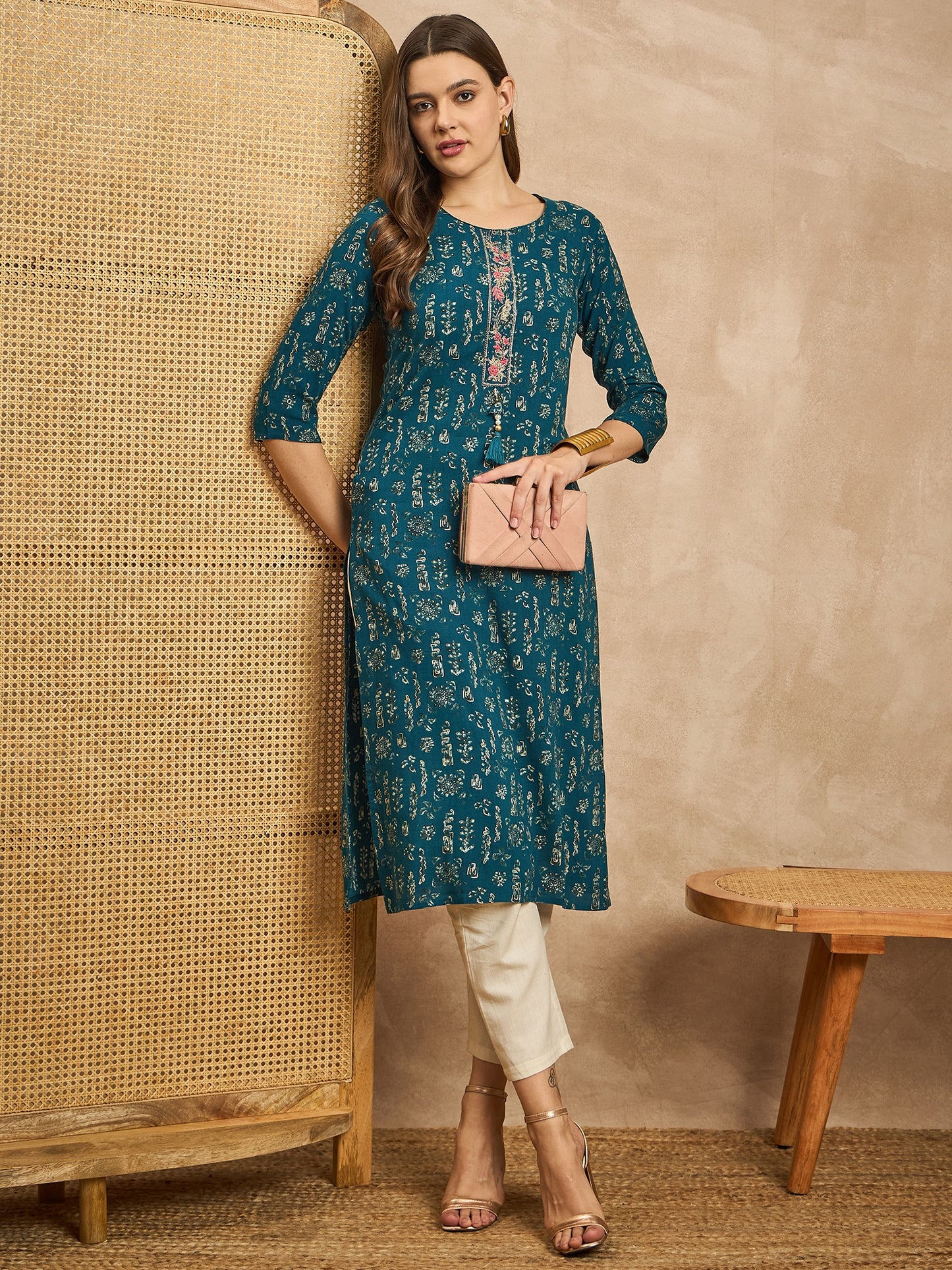 Printed Straight Kurta
