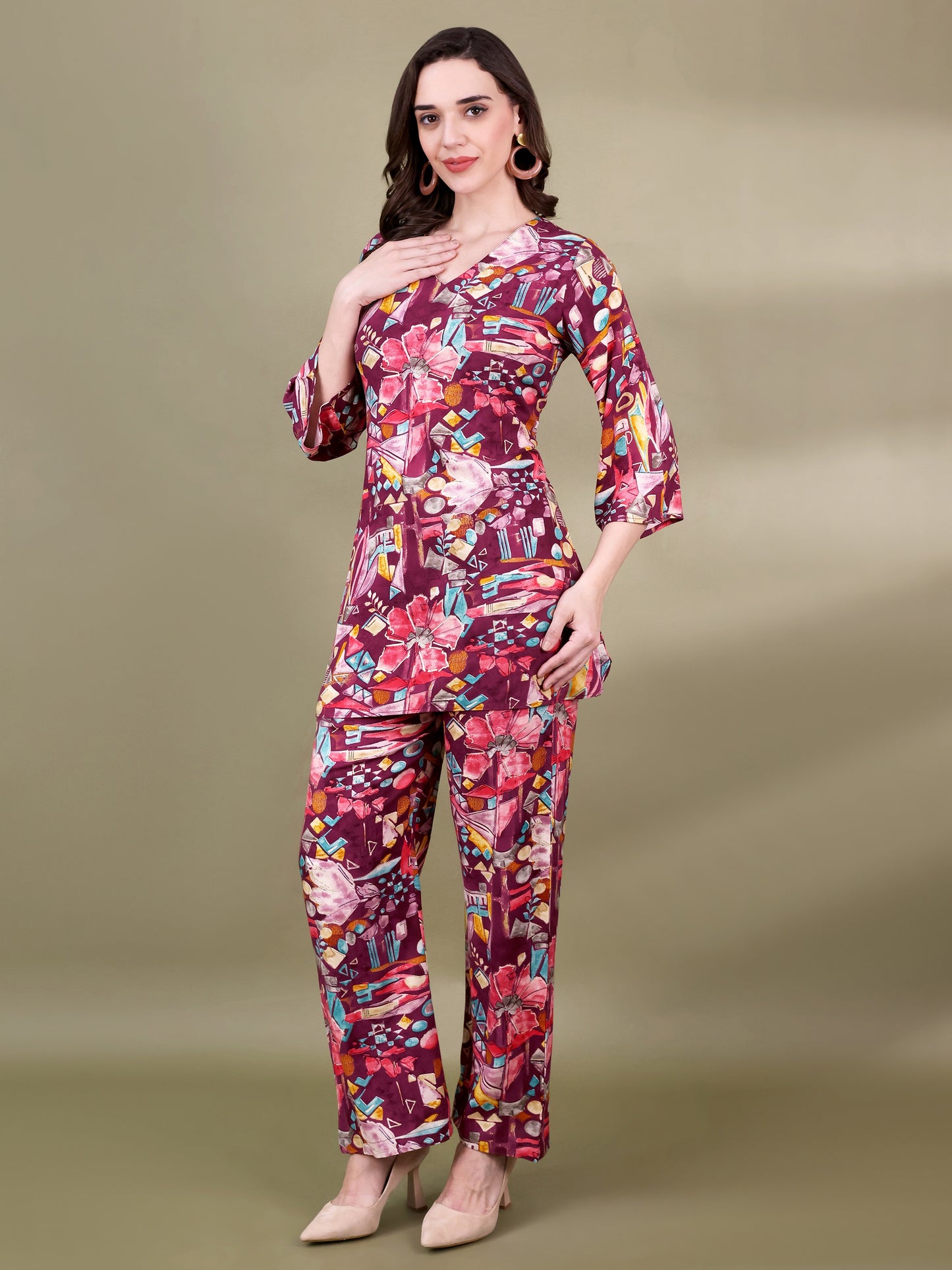 Printed Tunic With Trouser Co-Ords