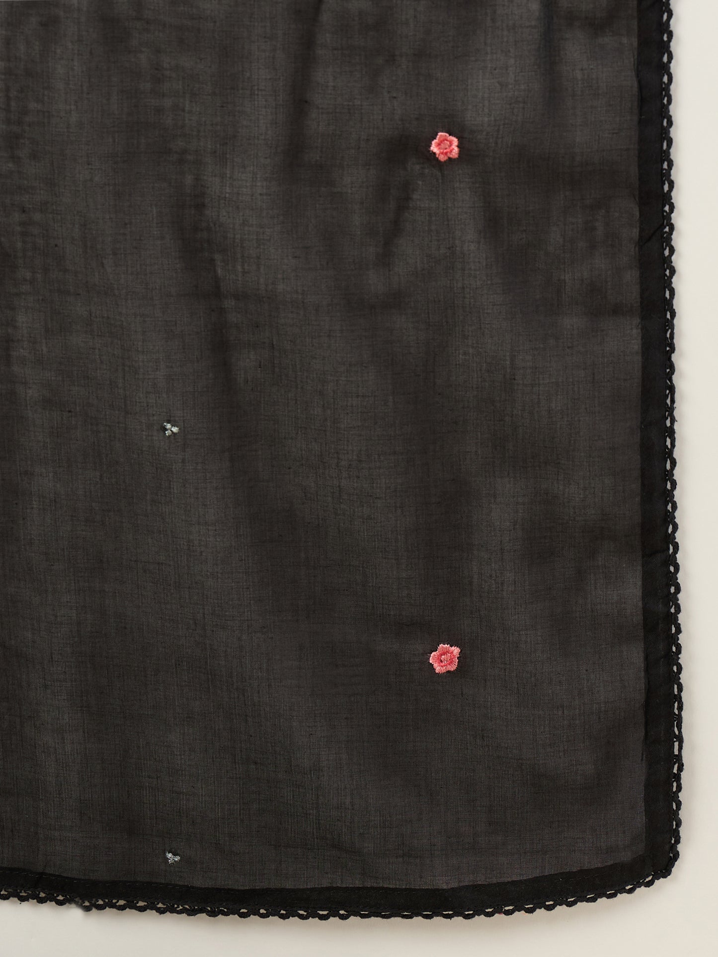 Women Floral Embroidered Regular Thread Work Kurta with Trousers & With Dupatta