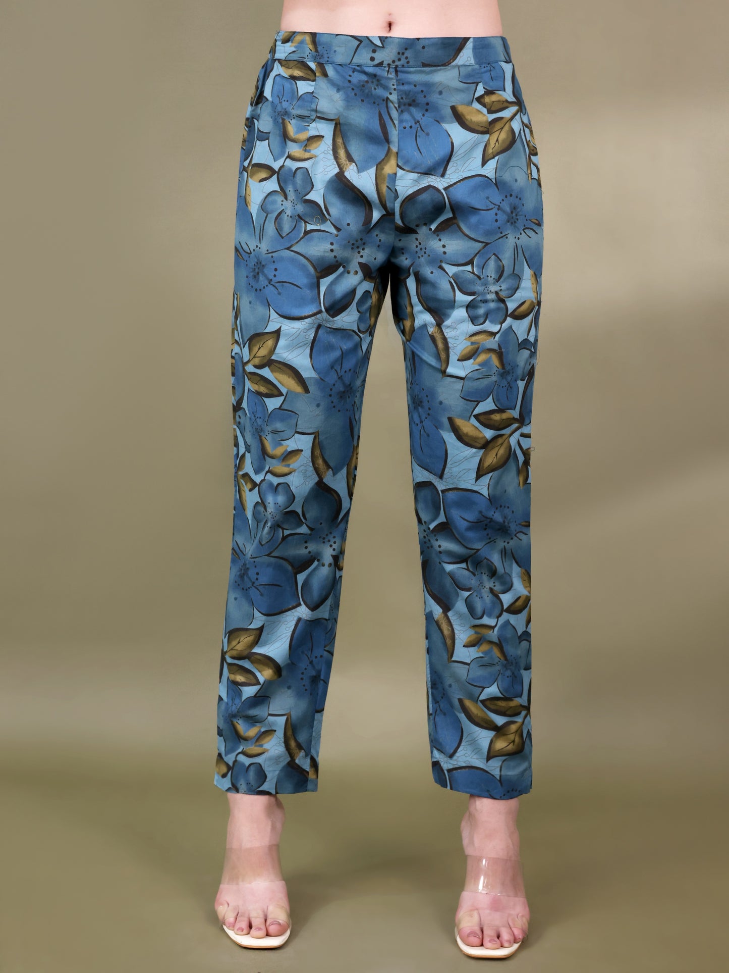 Floral Printed Pure Cotton Tunic With Trouser Co-Ord Set