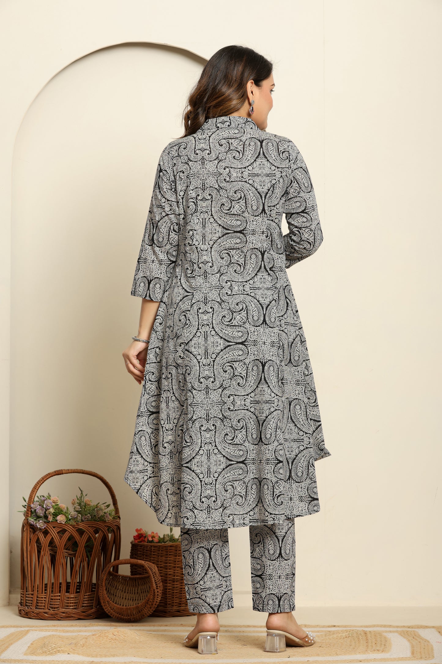 Printed Pure Cotton Tunic With Trousers Co-Ords
