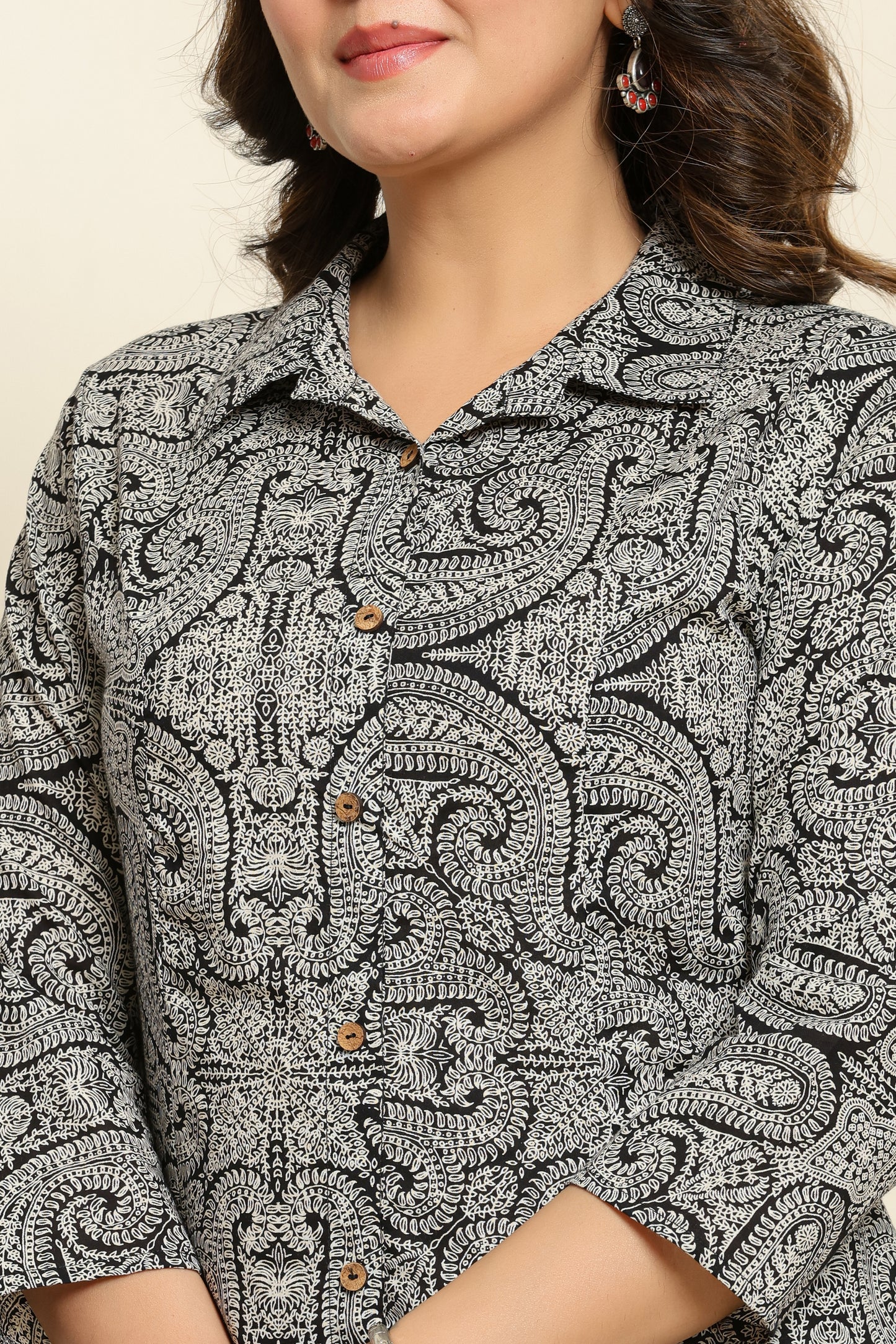 Printed Pure Cotton Tunic With Trousers Co-Ords