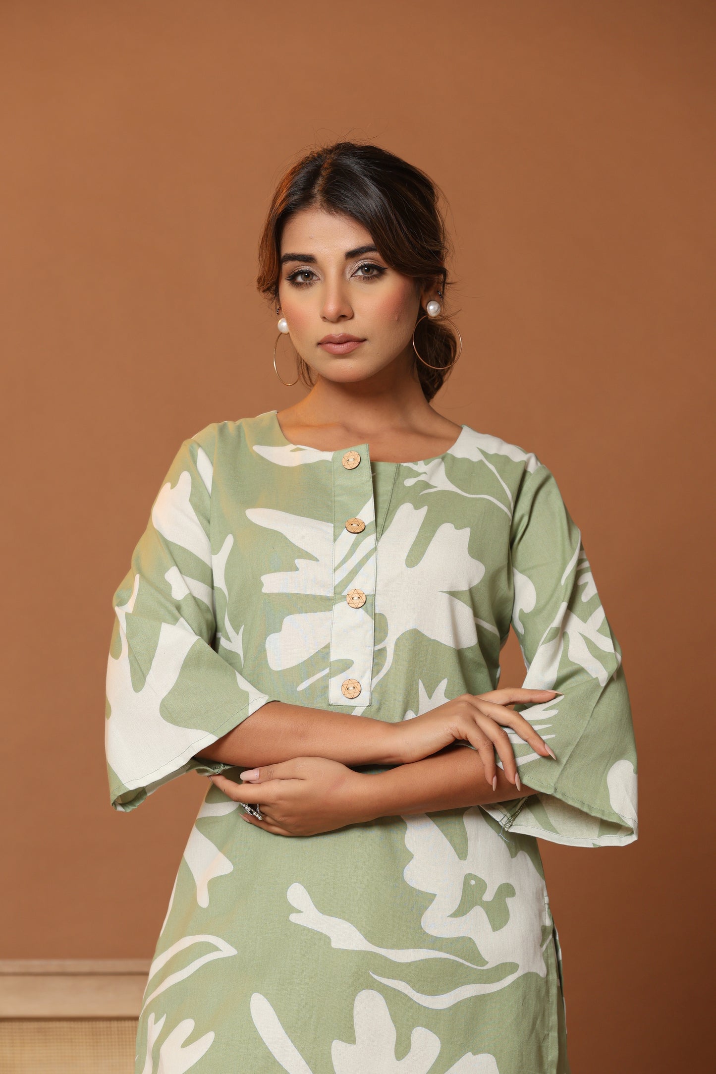 Floral Printed Tunic With Trousers Co-Ords