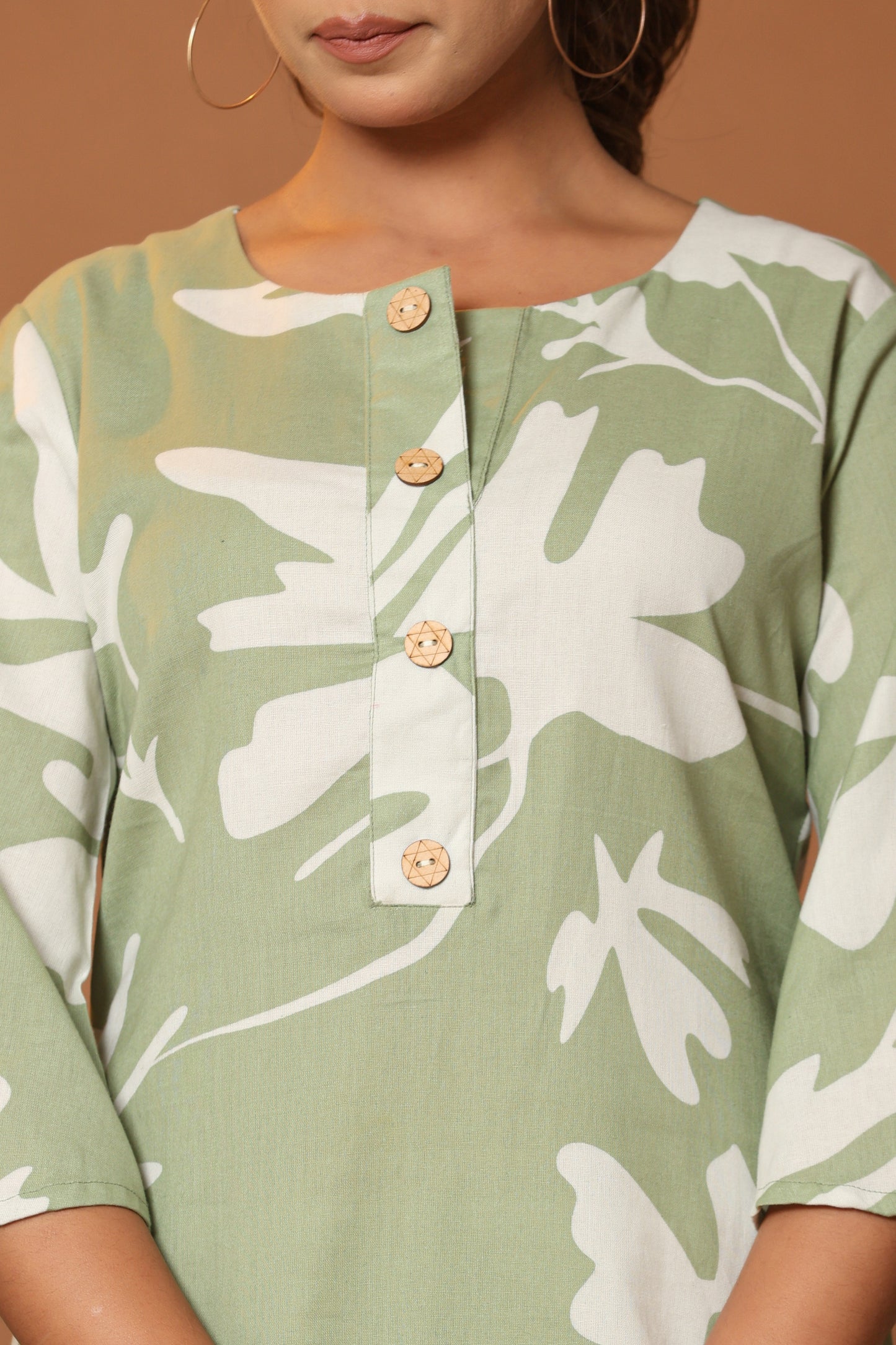 Floral Printed Tunic With Trousers Co-Ords