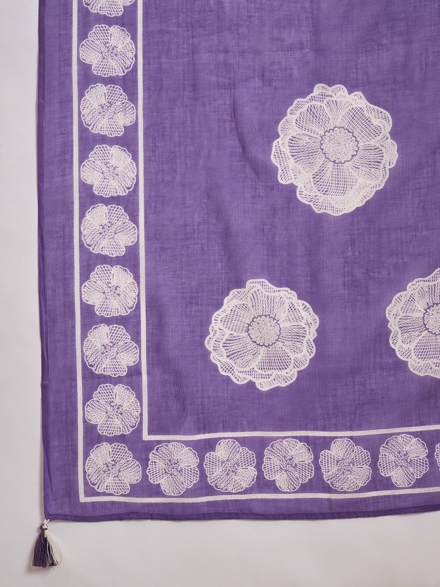 Women Floral Printed Pure Cotton Kurta with Trouser & Dupatta