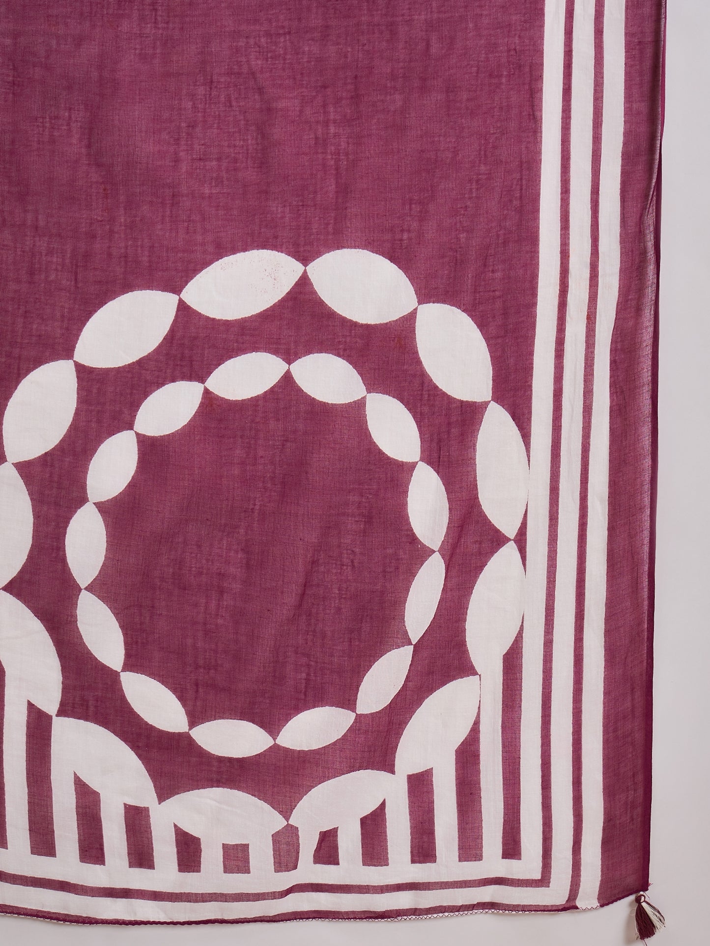 Women Bandhani Printed Pure Cotton Kurta with Trouser & Dupatta