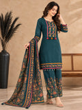 Women Floral Embroidered Regular Thread Work Pure Cotton Kurta Palazzos & Dupatta
