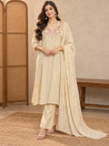 Women Ethnic Motifs Embroidered Regular Mirror Work Kurta with Trousers & With Dupatta