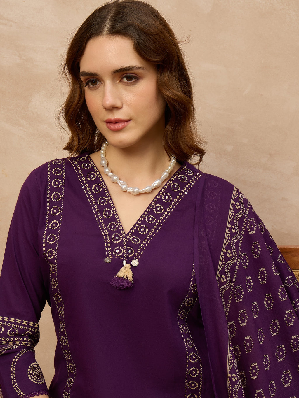 Women Printed Regular Pure Cotton Kurta with Palazzos & With Dupatta