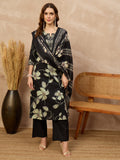 Women Floral Printed Regular Thread Work Pure Cotton Kurta with Palazzos & With Dupatta