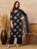 Women Ethnic Motifs Printed Regular Pure Cotton Kurta with Palazzos & With Dupatta