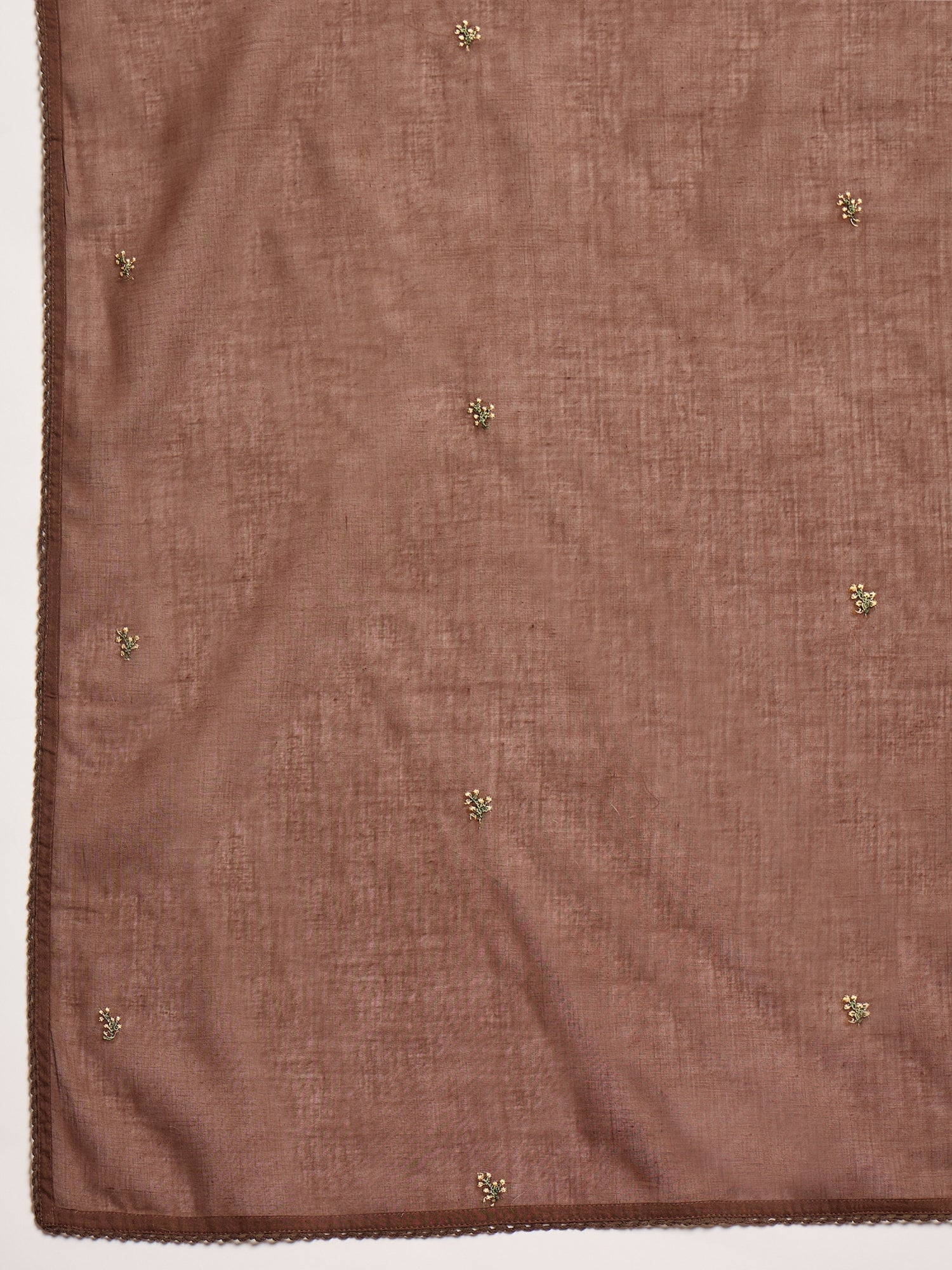 Women Motifs Embroidered Pleated Thread Work Kurta with Trousers & With Dupatta