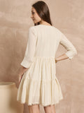 Floral Embroidered A-Line Dress