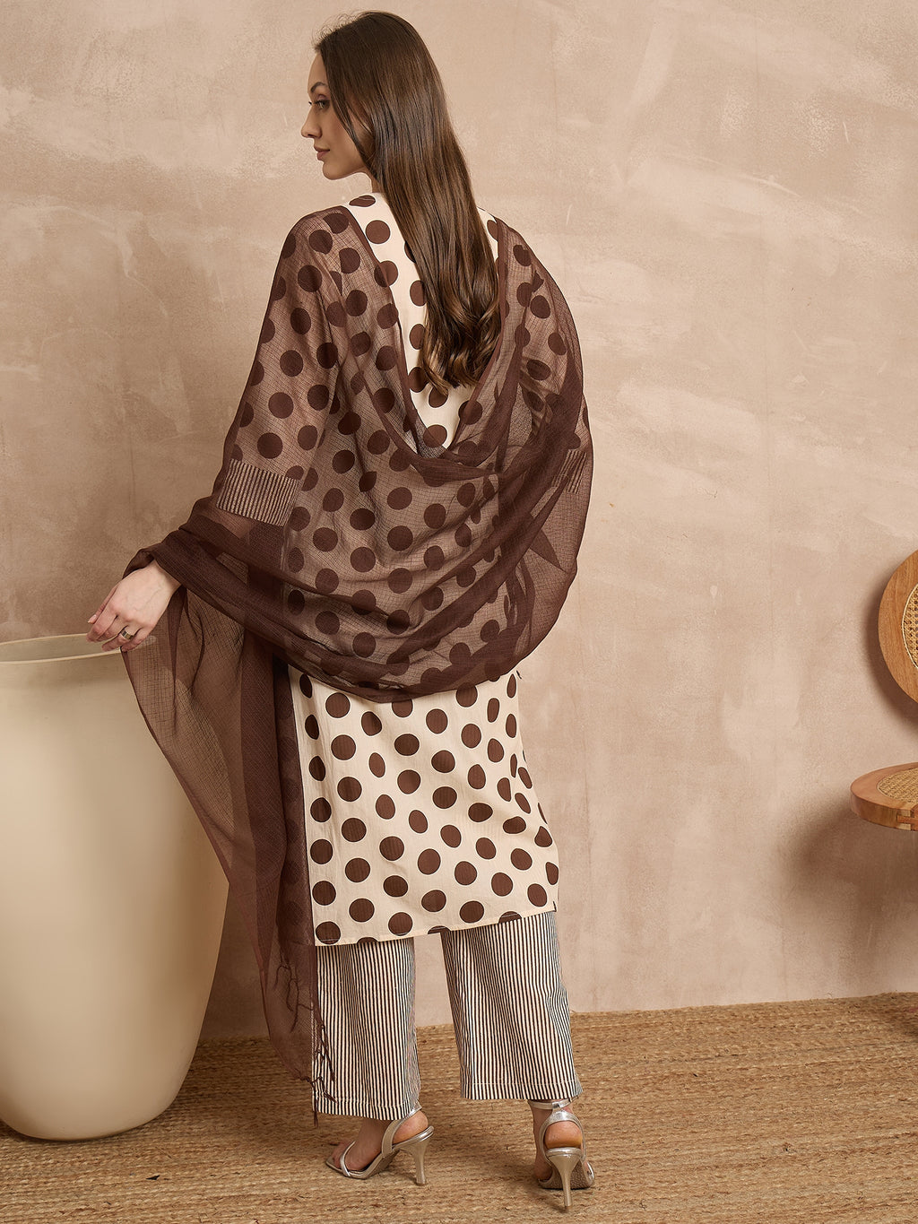 Women Pure Cotton Ethnic Motifs Printed Kurta With Trousers & Dupatta
