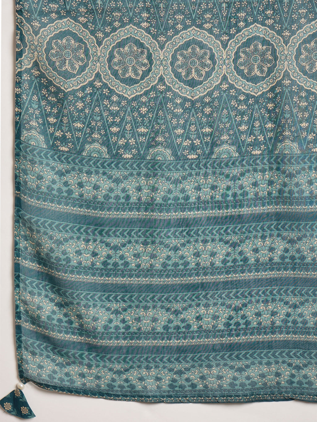 Women Ethnic Motifs Printed Regular Pure Cotton Kurta with Trousers & With Dupatta