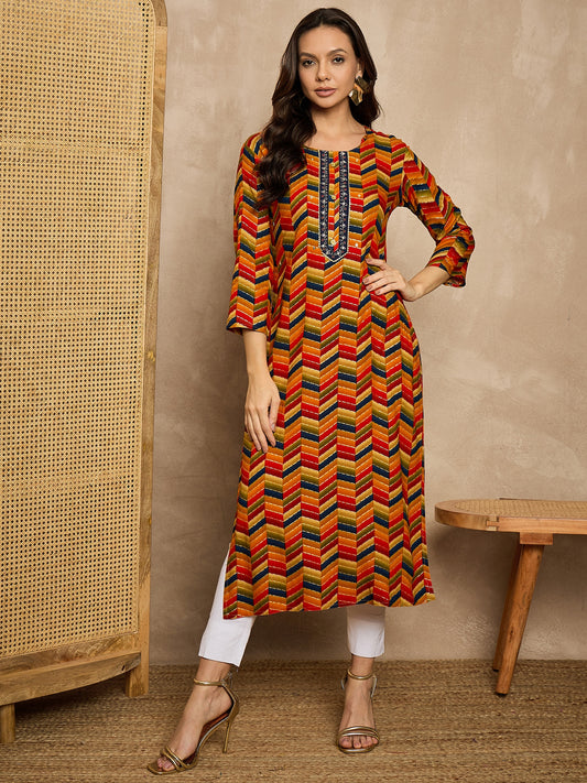 Printed Straight Kurta
