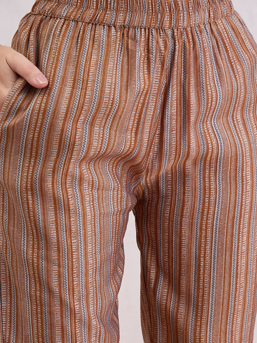 Women High Slit Chanderi Silk Kurta Set