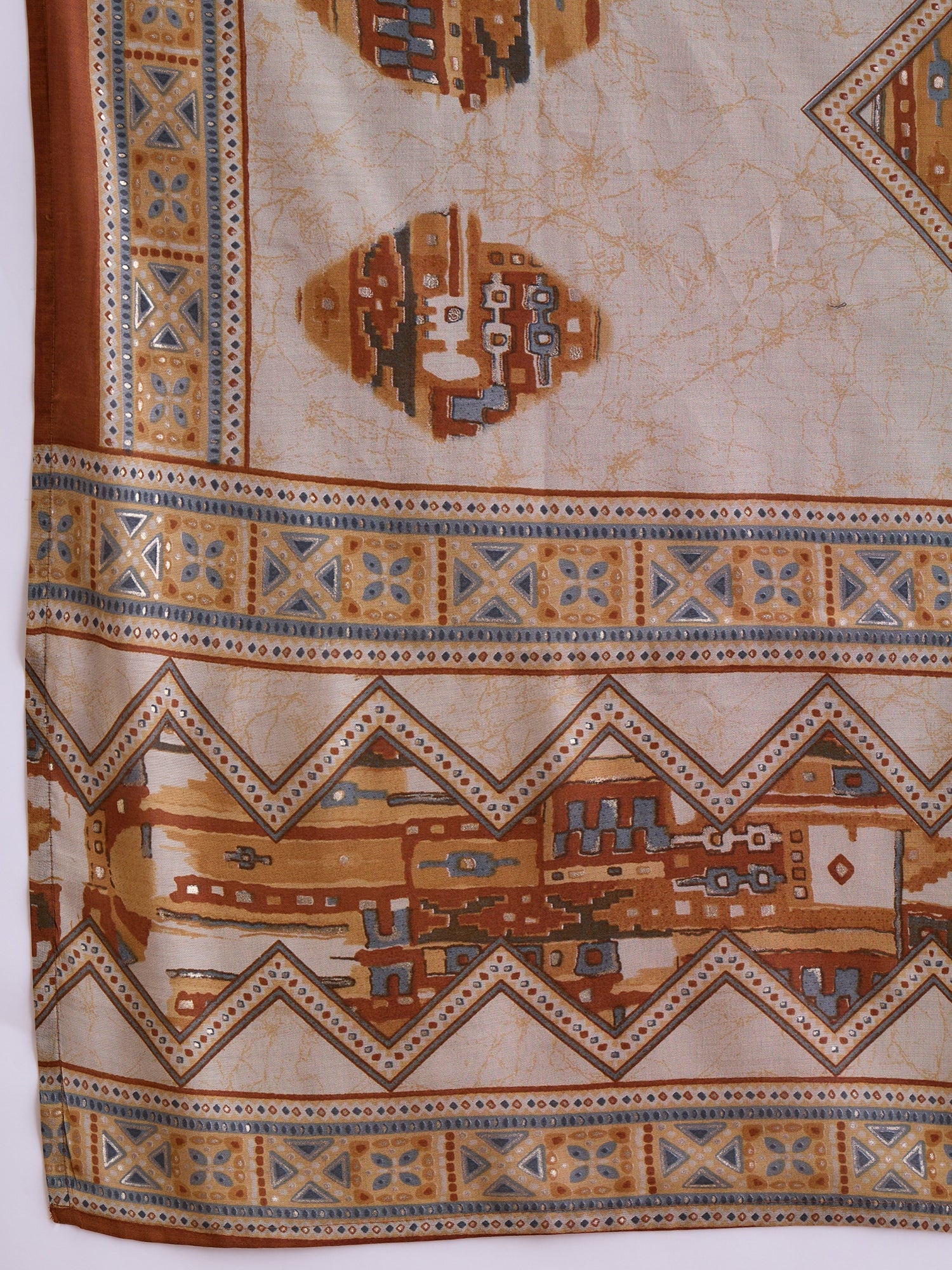 Women High Slit Chanderi Silk Kurta Set