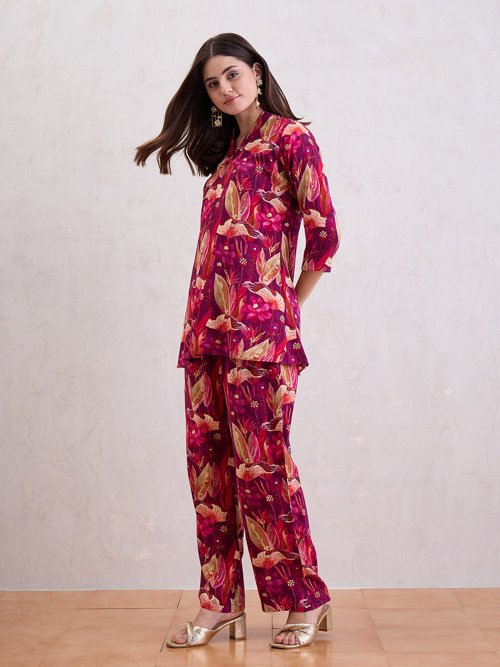 Printed Top & Trousers Co-Ords Set
