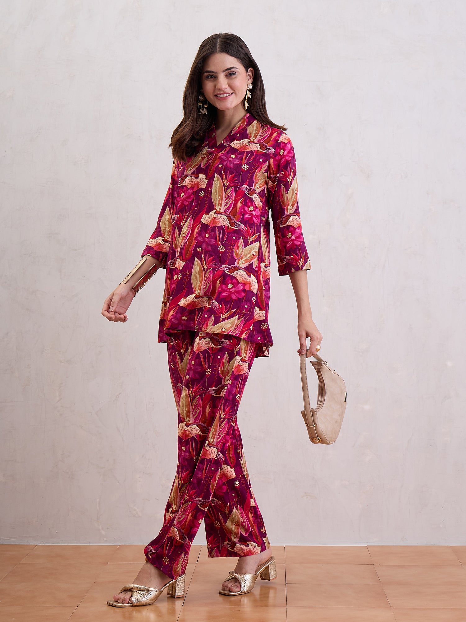 Printed Top & Trousers Co-Ords Set