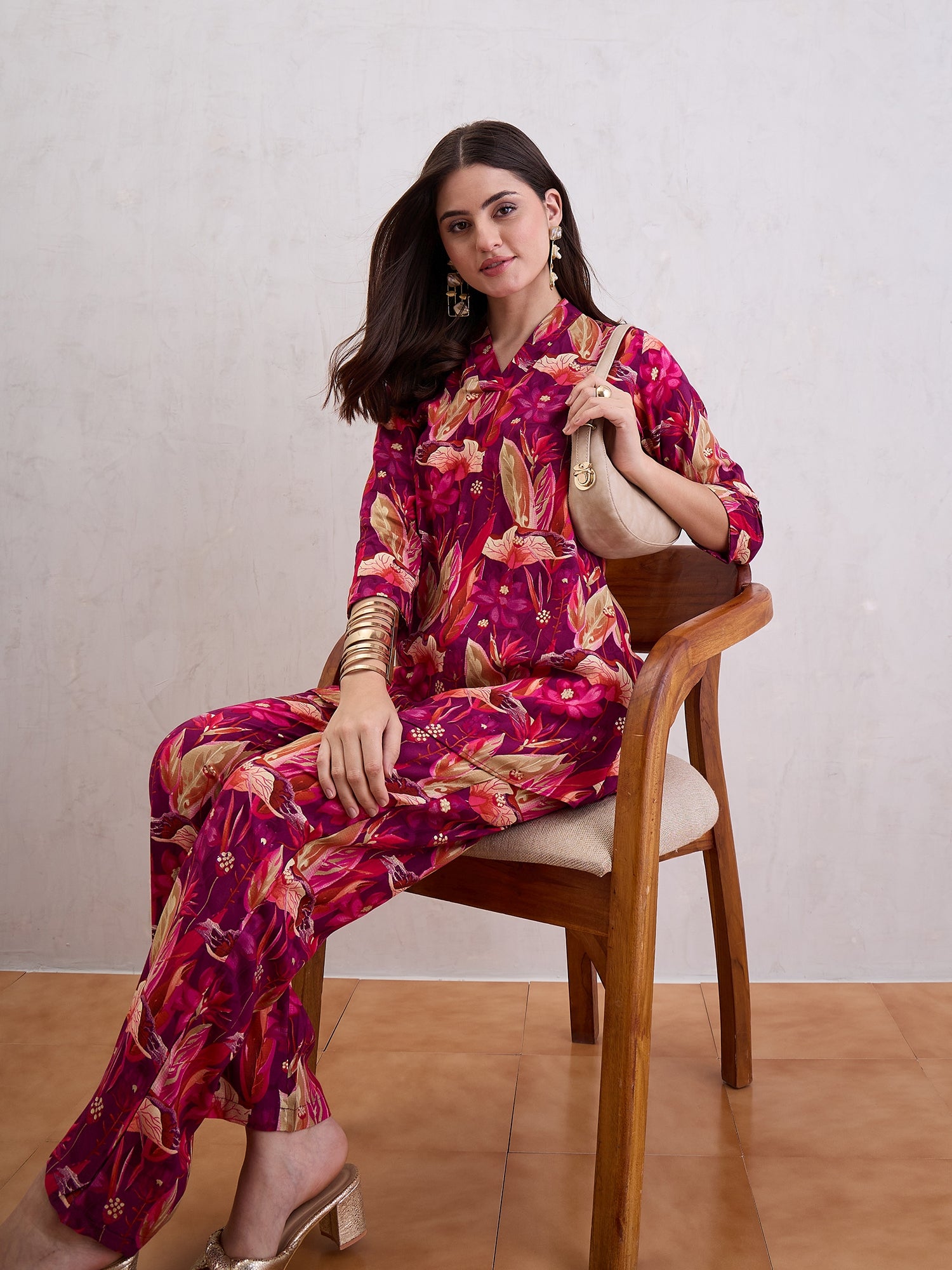 Printed Top & Trousers Co-Ords Set