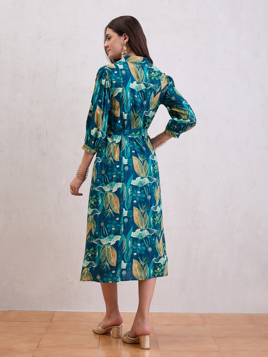 Floral Printed Fit & Flare Maxi Dress