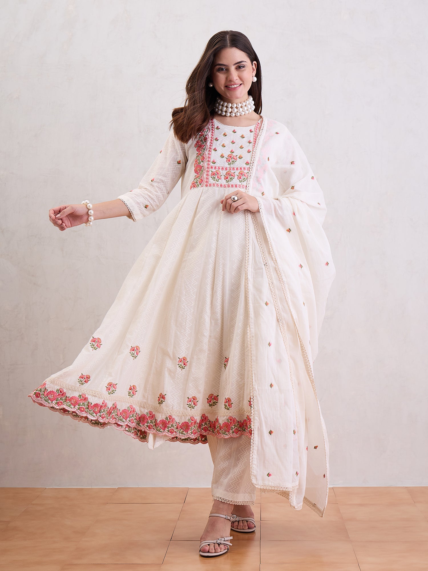 Women Dobby Texture Kurta Set