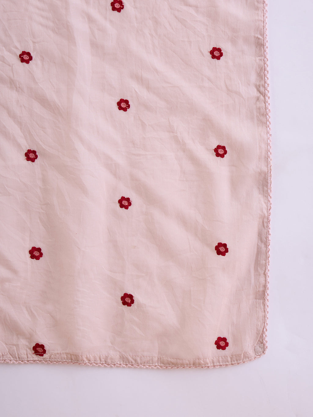 Women Floral Embroidered Cotton Kurta with Trousers & Dupatta